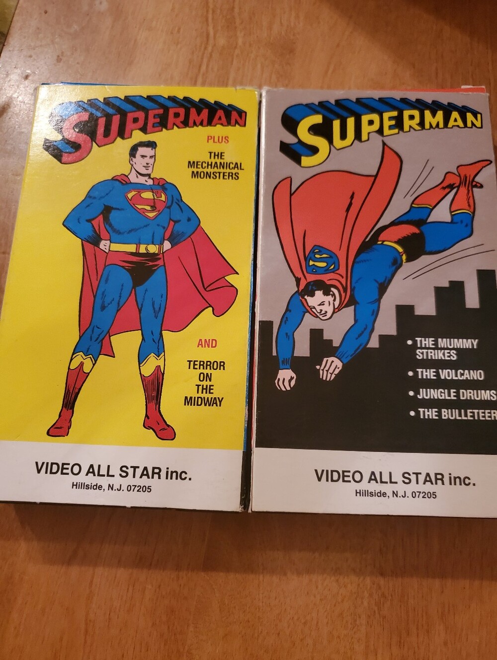 Vintage Superman VHS Lot Video All Star 1940s Fleischer Animated Cartoons 2 Tape